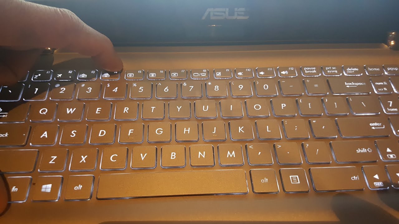 How to turn keyboard light on asus